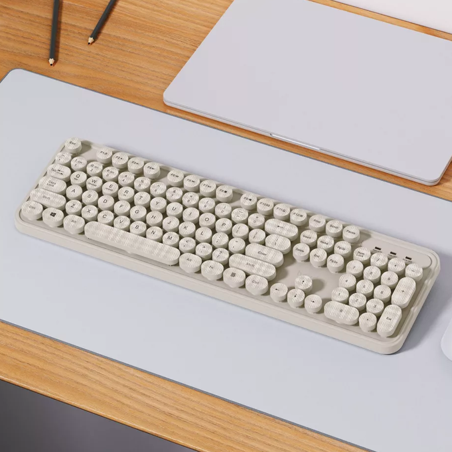 Clavier Pleine Taille Touches Rondes Design Original Pour Bureau