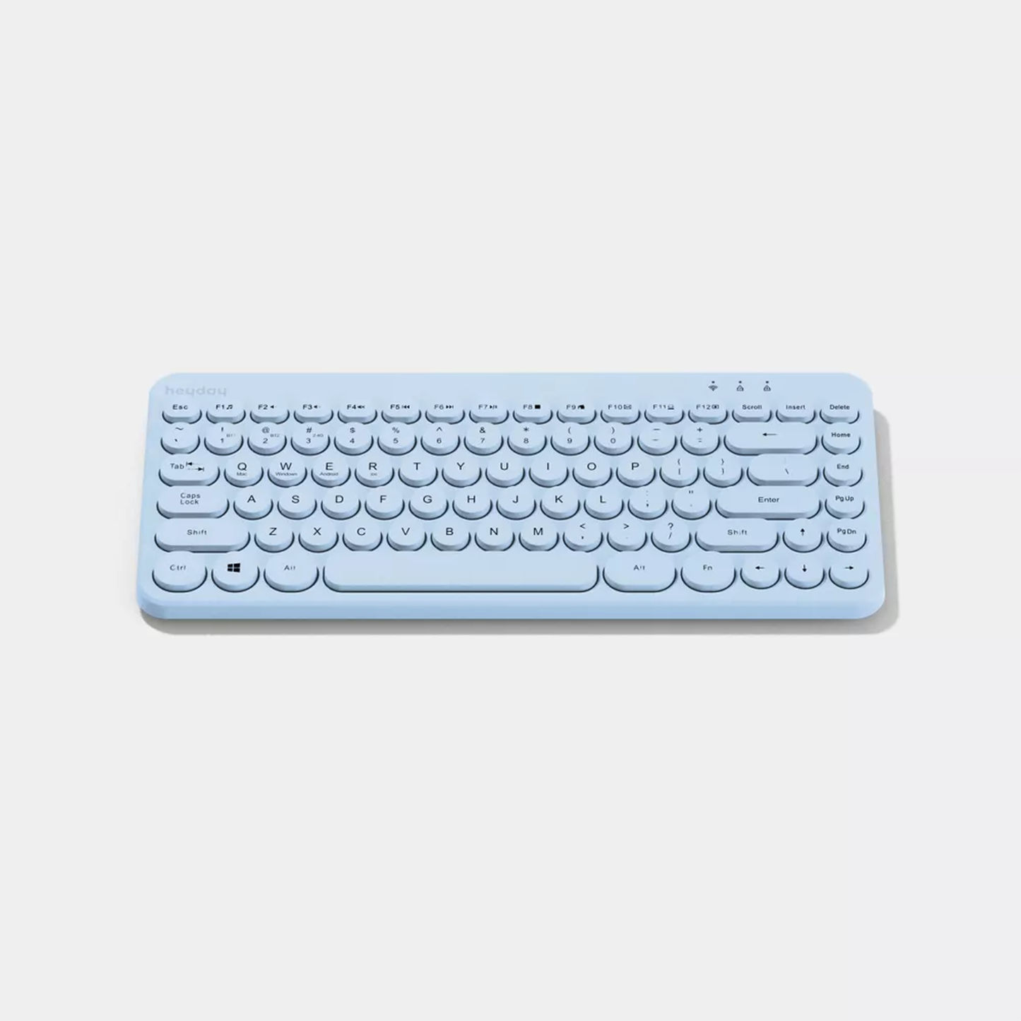Clavier Compact Sans‑Fil Touches Rondes Style Rétro pour Bureau