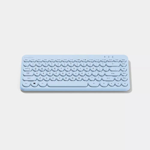 Clavier Compact Sans‑Fil Touches Rondes Style Rétro pour Bureau