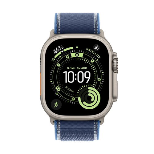 Montre connectée robuste écran large avec bracelet tissé sport