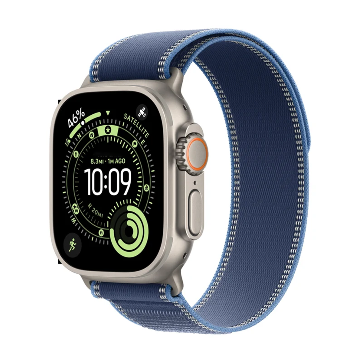 Montre connectée robuste écran large avec bracelet tissé sport